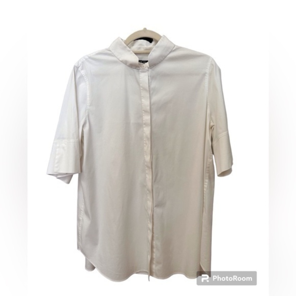 Lafayette 148 Button front top, Size Large